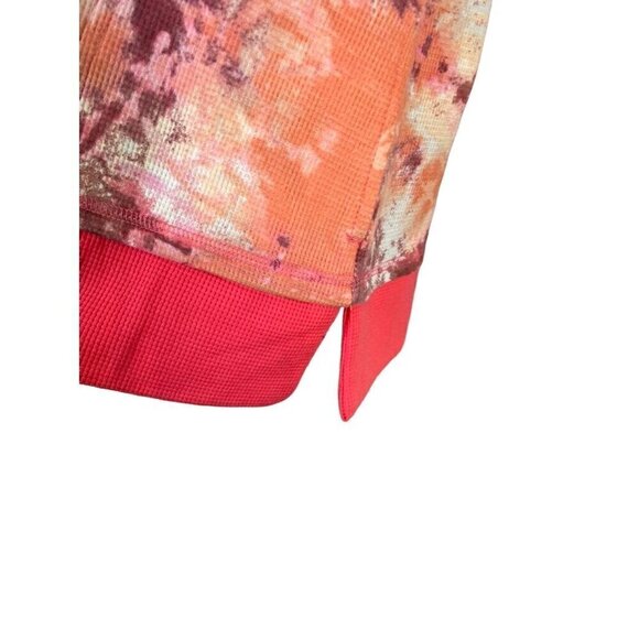 Logo Sweater Women L Pink Hoodie Tie Dye Active Sporty Yoga Feminine Boho 80s - Picture 3 of 12